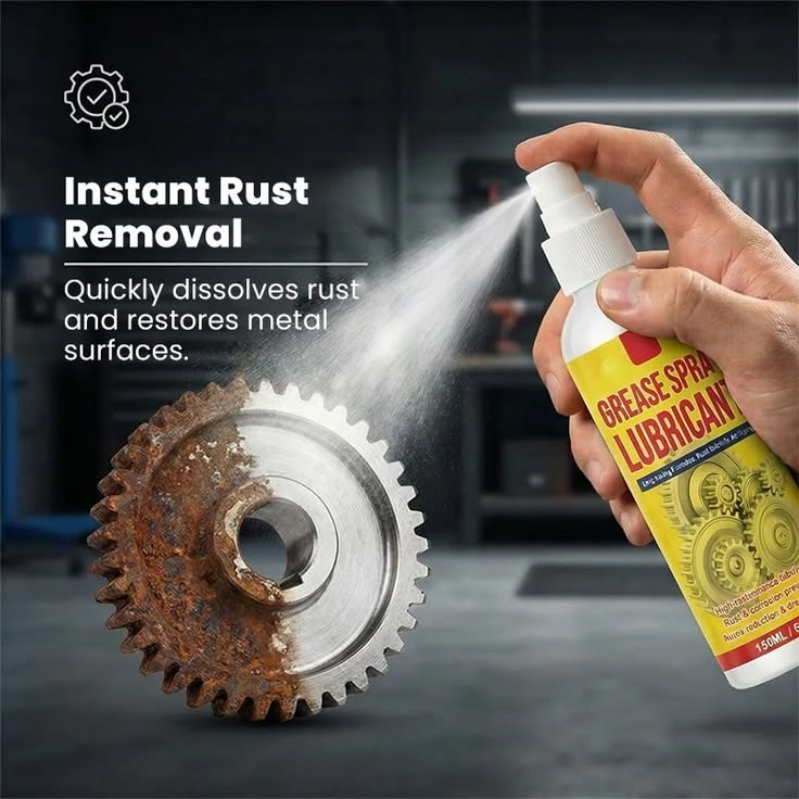 Rust Remover Lubricant Spray (Pack of 3) for Iron, Steel & Metal - Rust Stain Cleaner, Penetrant & Lubricant, Loosens Jammed Nut Bolts & Hinges | Corrosion Inhibitor for Car, Bike, Kitchen, Bathroom