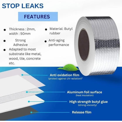Waterproof Tape For Pipe Leakage Roof Water Tape Leakage Solution Aluminium Foil Tape